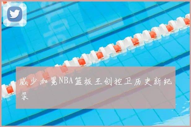 威少加冕NBA篮板王创控卫历史新纪录